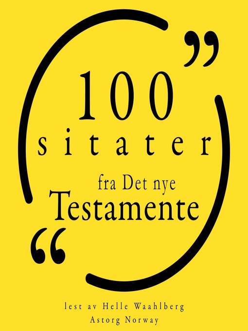 Title details for 100 sitater fra Det nye testamente by Anonymous - Available